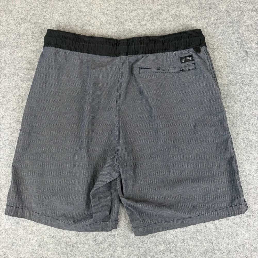 Billabong Recycler Board Shorts Boys 16 Grey Black Hybrid Swim Trunks Drawstring